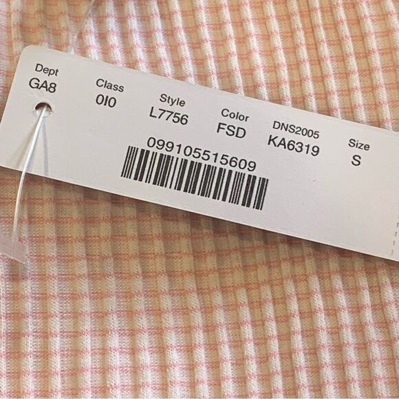 J Crew Ribbed Tee Pink and Cream Stripes Size Small - Picture 6 of 11